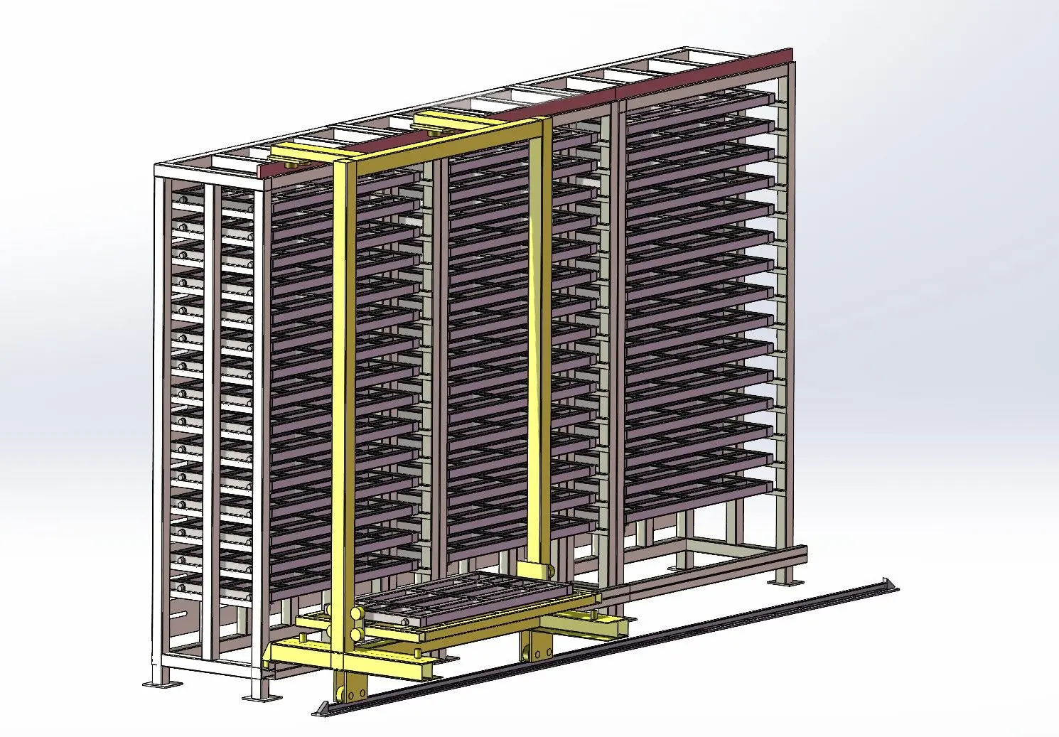 3д модель автоматизированной системы хранения листов