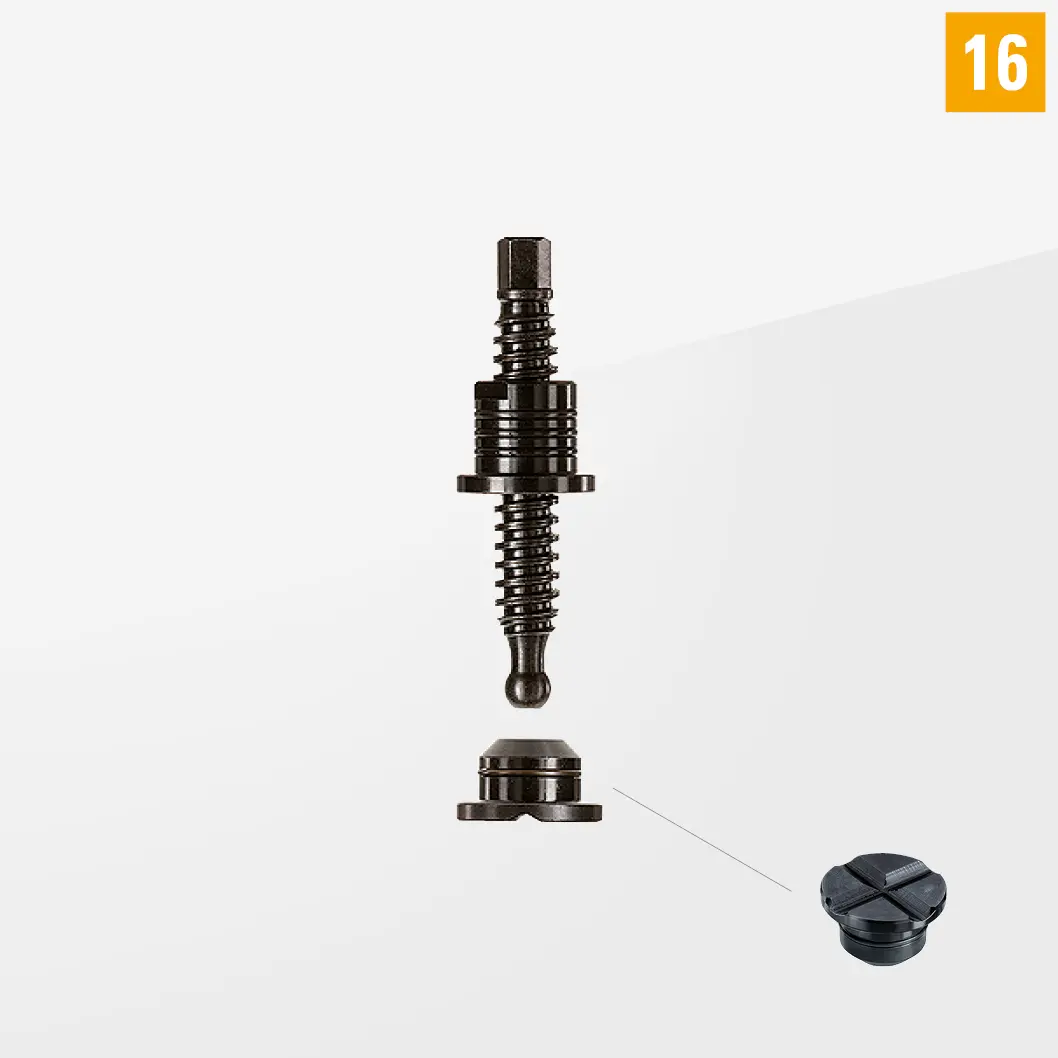 Короткий шпиндель с втулкой и зажимным диском D16-07022-000