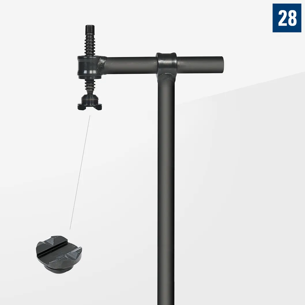 Струбцина 180° с коротким шпинделем H500 D28-07005-036