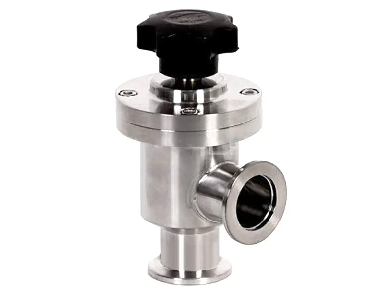 Клапан вакуумный угловой  GD-J25B KF25 Ручной уплотнение - Сильфонное материал - Нержавеющая сталь 304SS