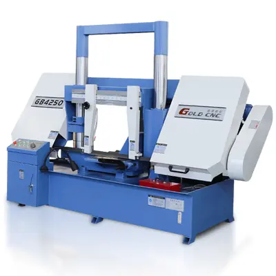 Полуавтоматический двухстоечный ленточнопильный станок по металлу GB4250