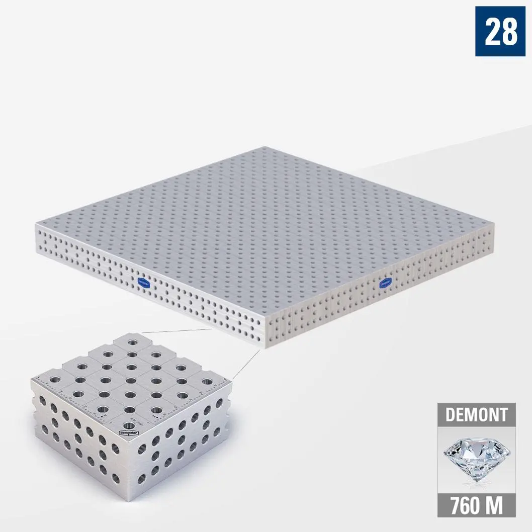 PROFIPlusLINE PL 3D Сварочный стол 28 2000х2000 Азотированный DEMONT 760 M без опор PL28-01006-500
