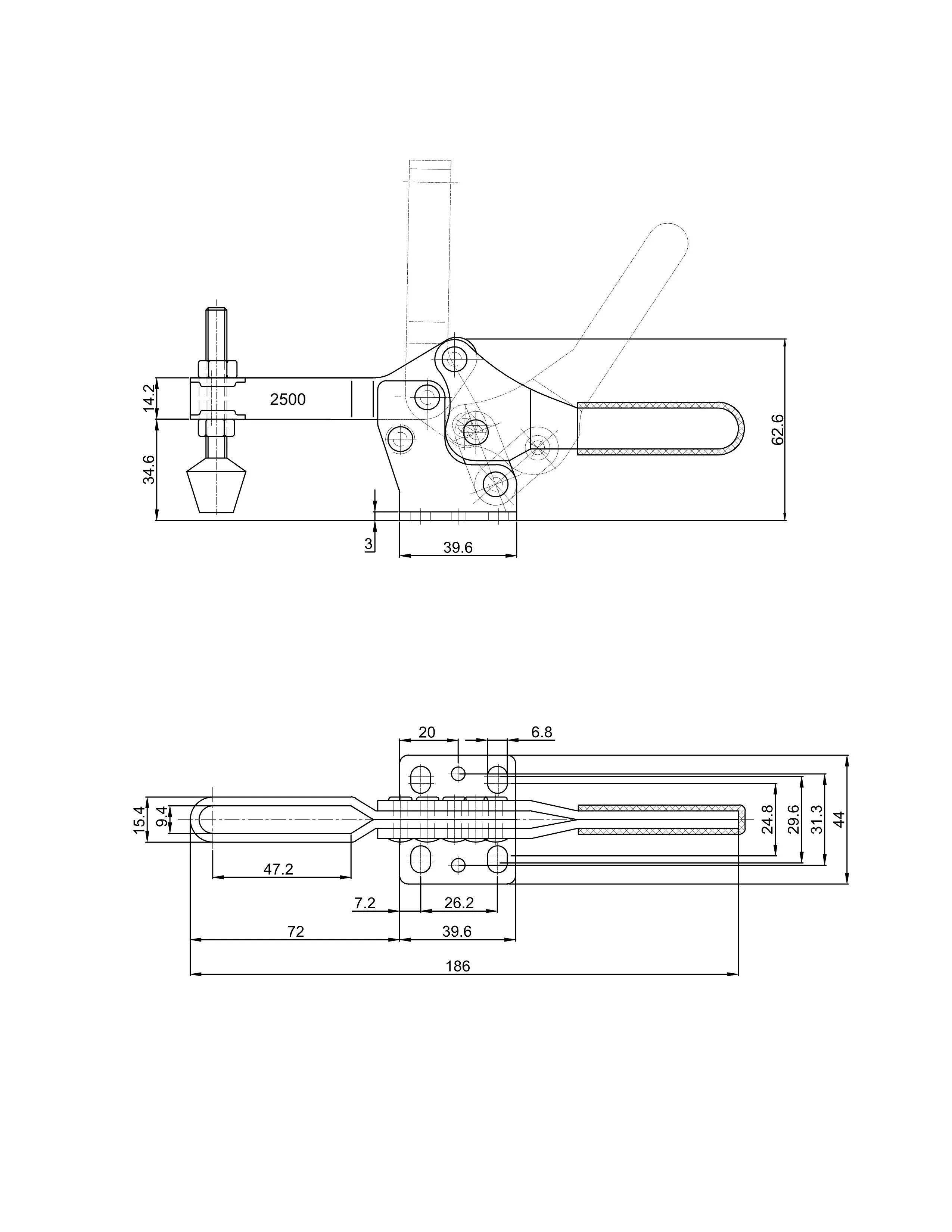 Прижим шарнирно-рычажный Арт. CH-2500
