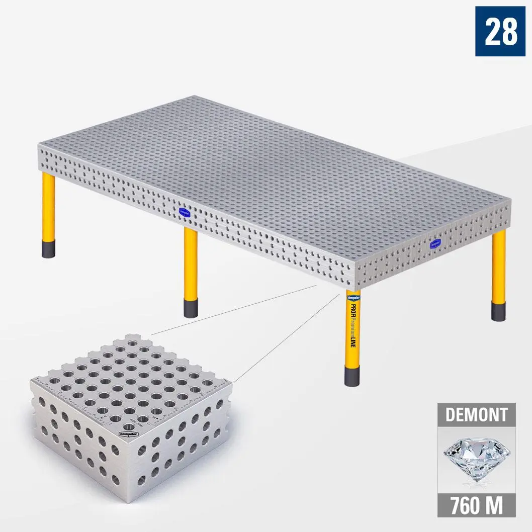 PROFI Premium LINE PP 3D Сварочный стол 3000х1500 Азотированный DEMONT 760 M Со стандартными опорами