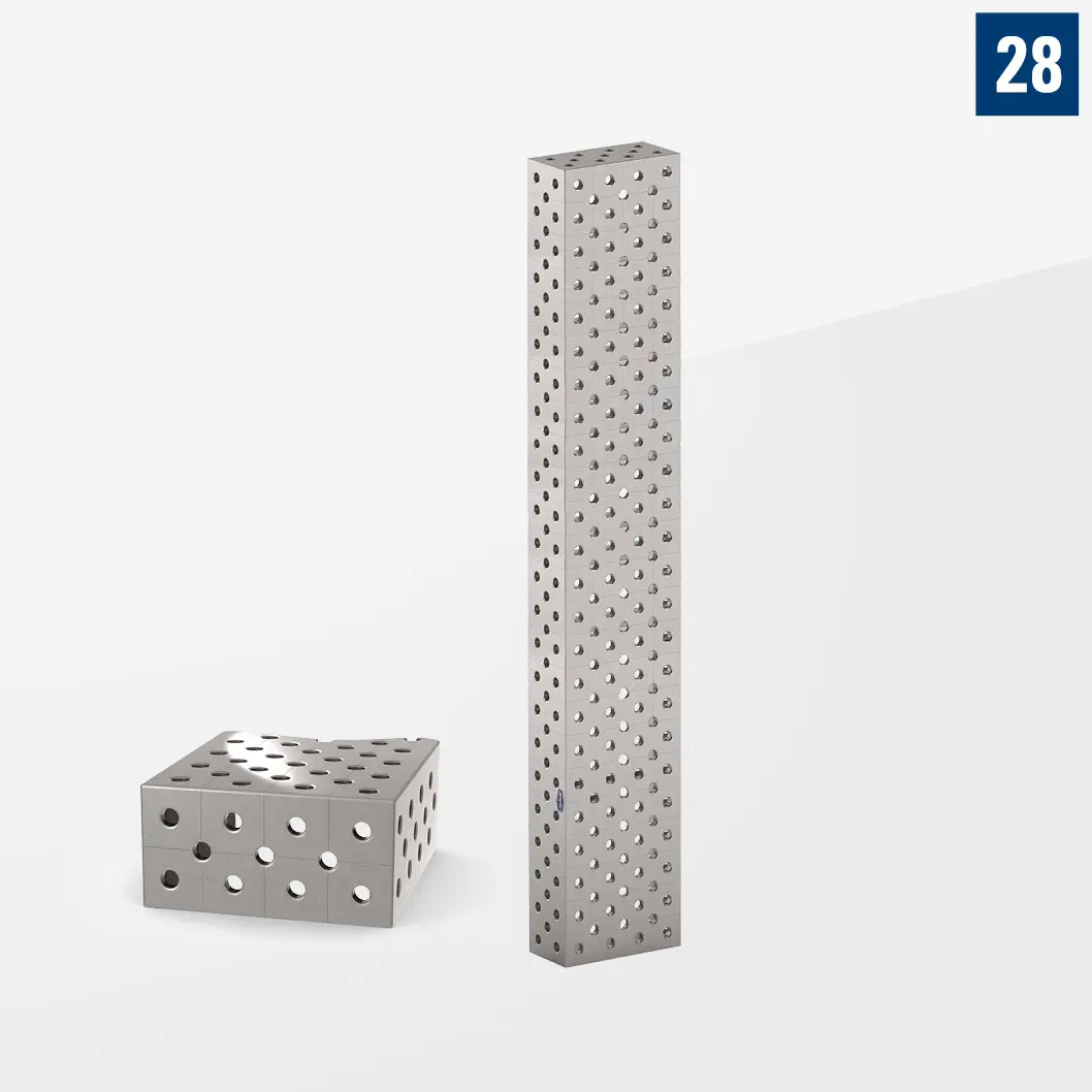 Промежуточный U-образный блок сталь Закаленный. Торцевые стороны - Диагональная сетка L2400 400х200 