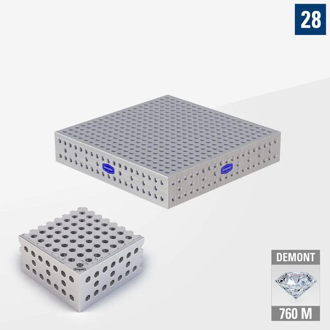 PROFI Premium LINE PP 3D Сварочный стол 1000х1000 Азотированный DEMONT 760 M Без опор PP28-01001-500