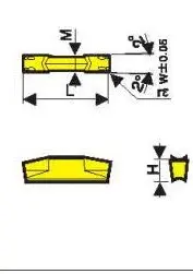Твердосплавная сменная пластина для обработки канавок и отрезки WGE-50
