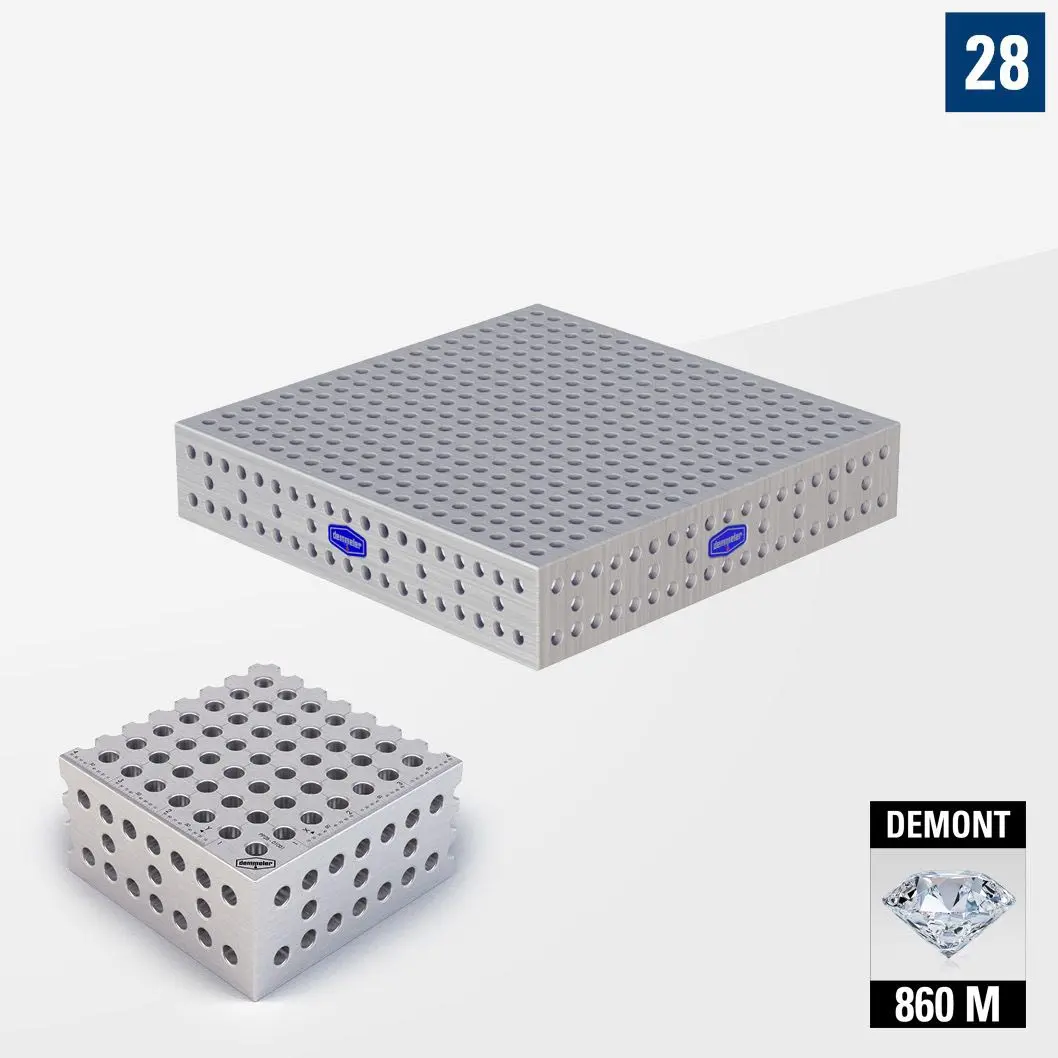 PROFI Premium LINE PP 3D Сварочный стол 1000х1000 Азотированный DEMONT 860 M Без опор PP28-01001-700