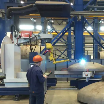 Роботизированный комплекс плазменно-дуговой резки и зачистки изделий из углеродистых, нержавеющих и алюминиевых сплавов