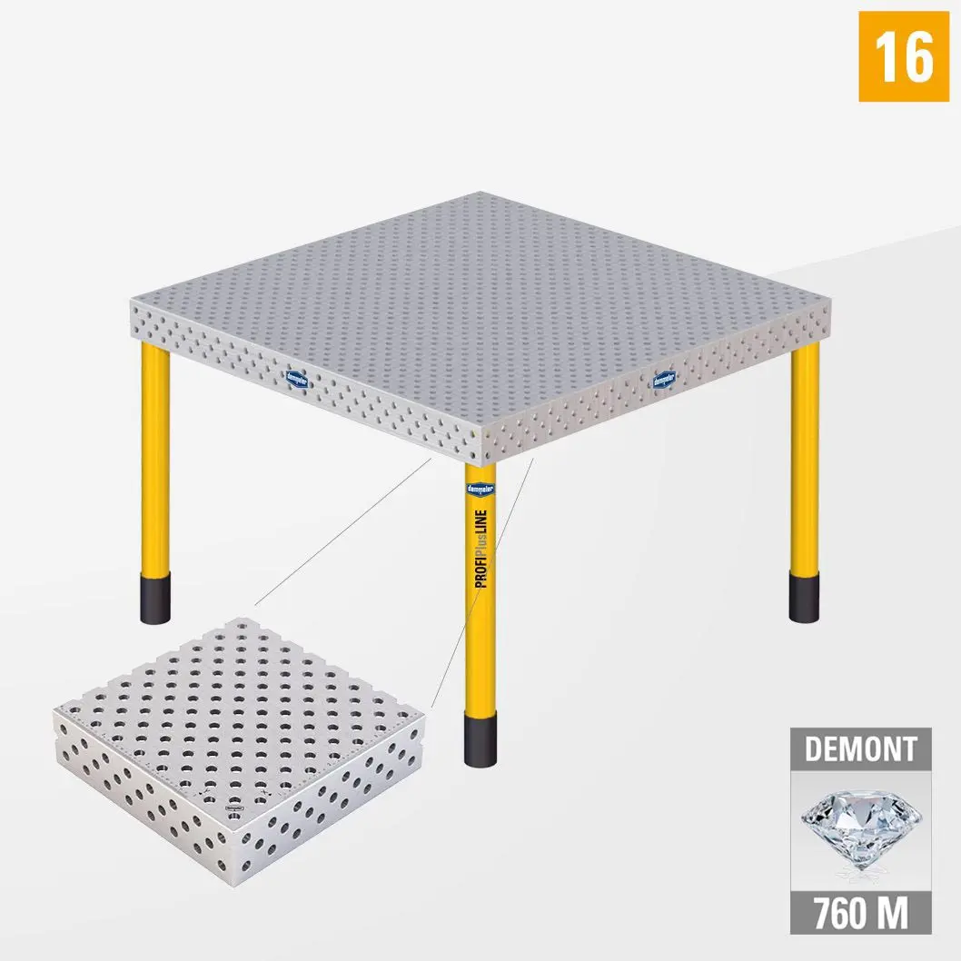 PROFIPlusLINE PL 3D Сварочный стол 16 1200х1200 Азотированный DEMONT 760 M Со стандартными опорами