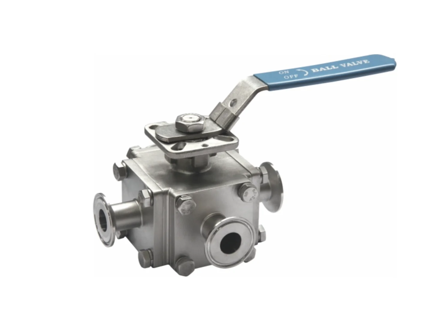 Полнопроходной трехходовой шаровой кран без удержания (DIN) (размер DN40)