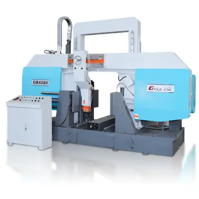 Полуавтоматический двухстоечный ленточнопильный станок по металлу GB4280