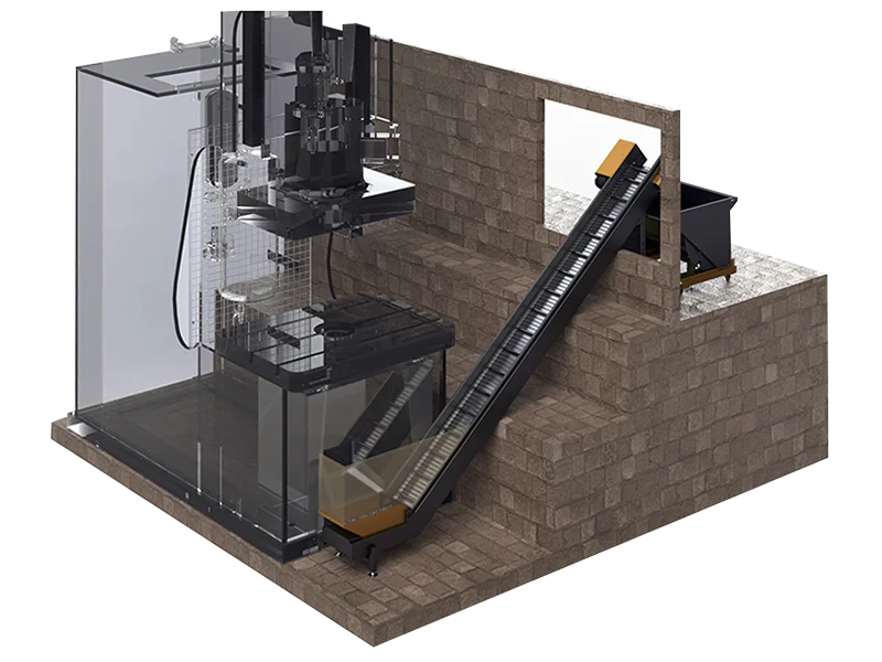 Пресс-конвейер для заусенцев. Серия IVT-A-A005