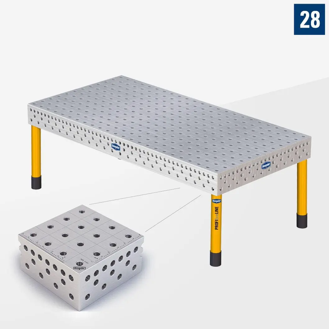 3D Сварочный стол PE28 2400х1200 Стандартное исполнение Со стандартными опорами PE28-01003-001