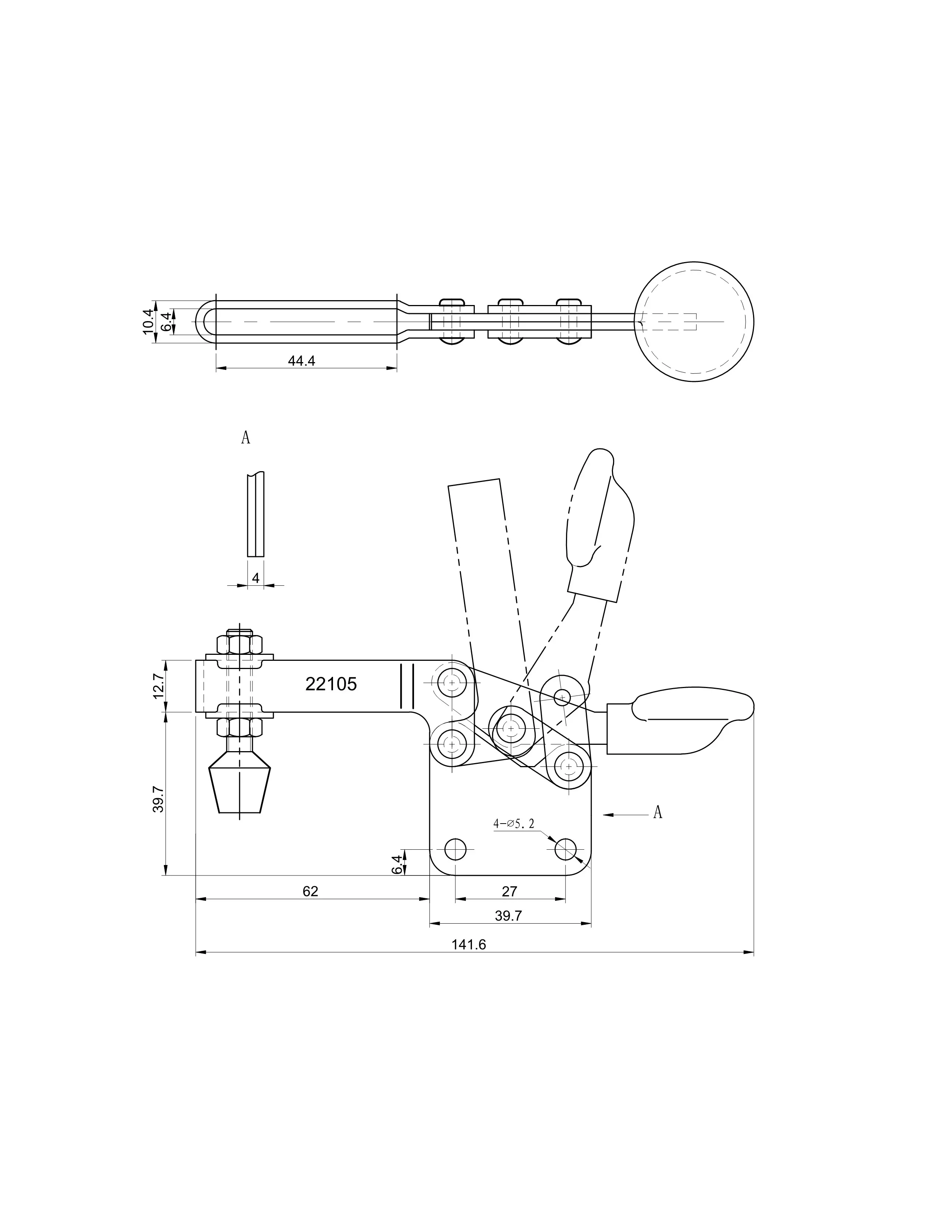 Прижим шарнирно-рычажный Арт. CH-22105