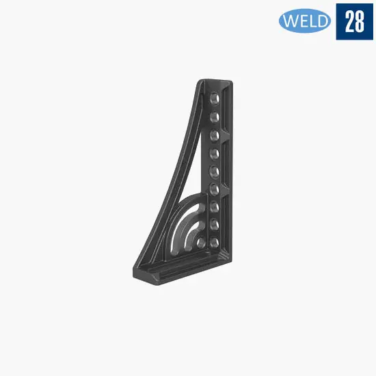 Упорный и крепежный угольник 500 G с поворотным угольником (левый)