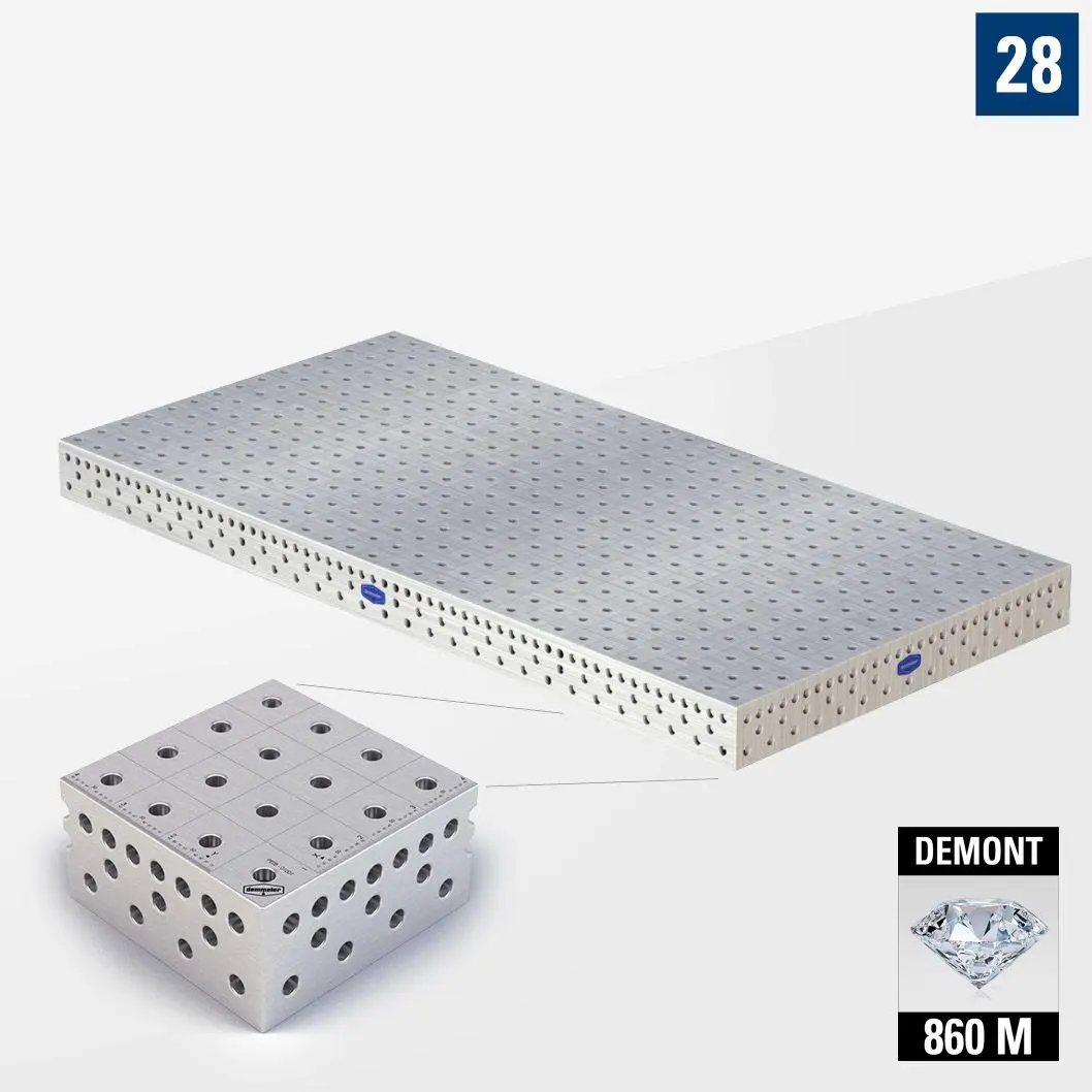 3D Сварочный стол PE28 3000х1500 Азотированный DEMONT 860 M без опор PE28-01004-700