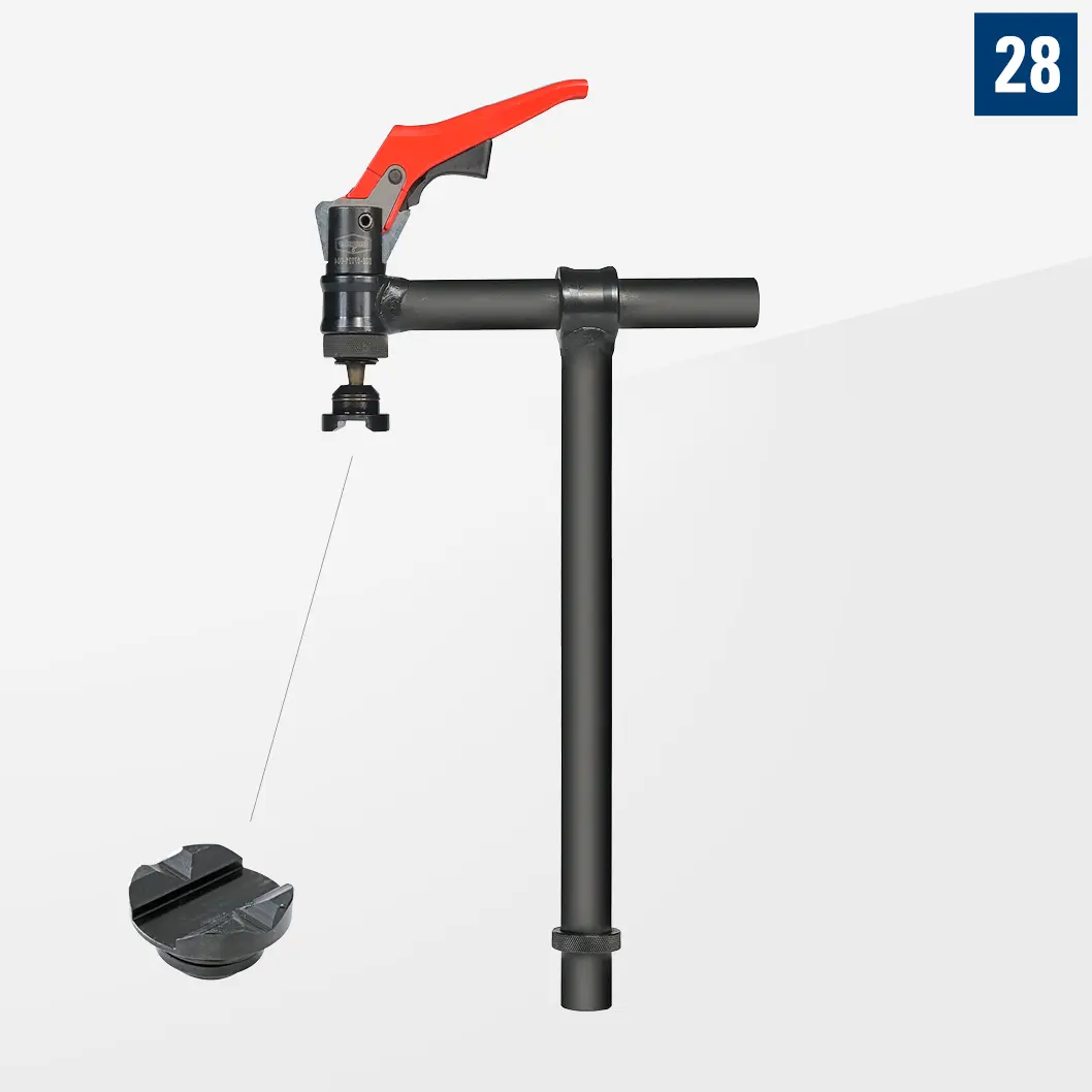 Струбцина 180° с быстрозажимным цилиндром H350 D28-07005-015