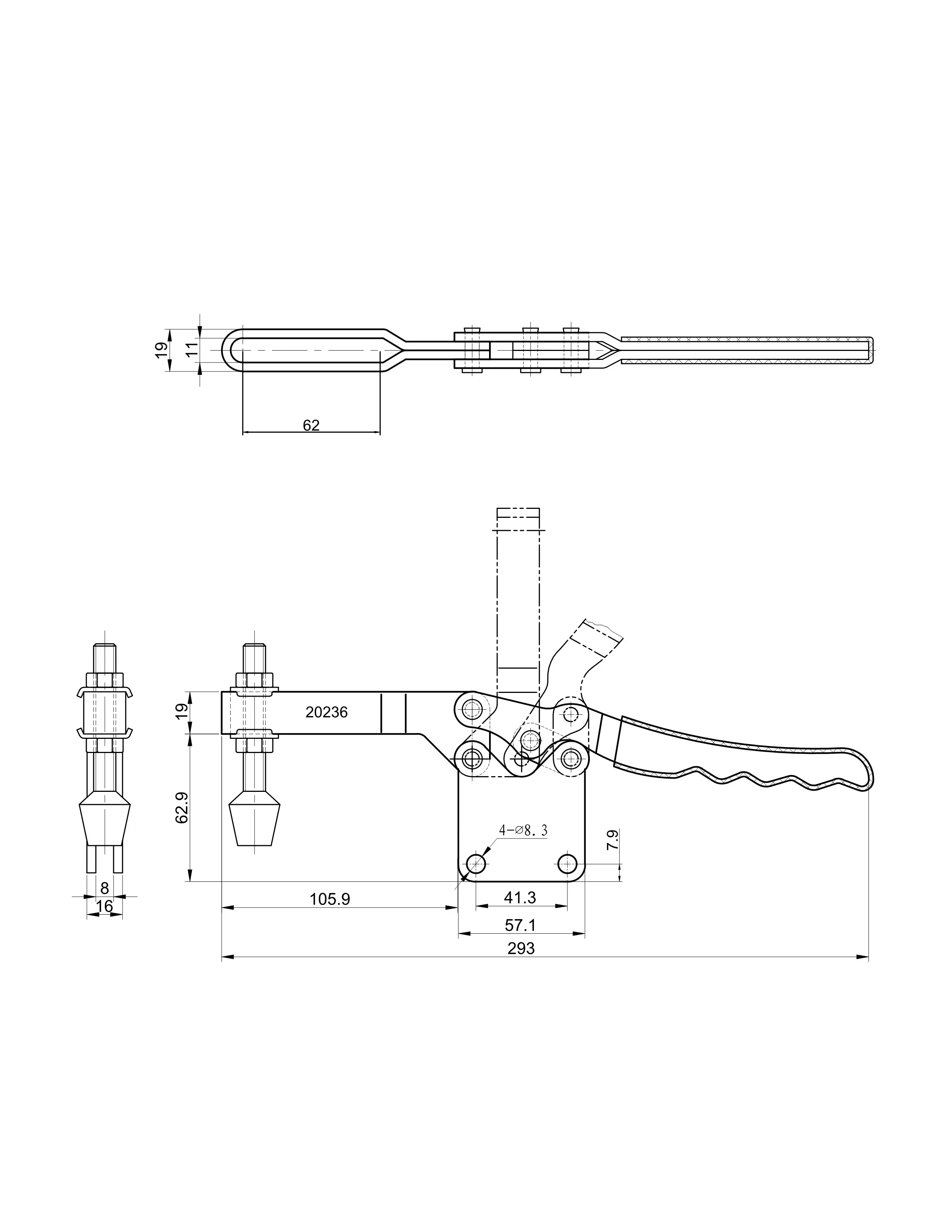 Прижим шарнирно-рычажный Арт. CH-20236