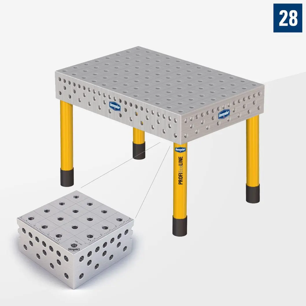 3D Сварочный стол PE28 1200х800 Стандартное исполнение Со стандартными опорами PE28-11019-001