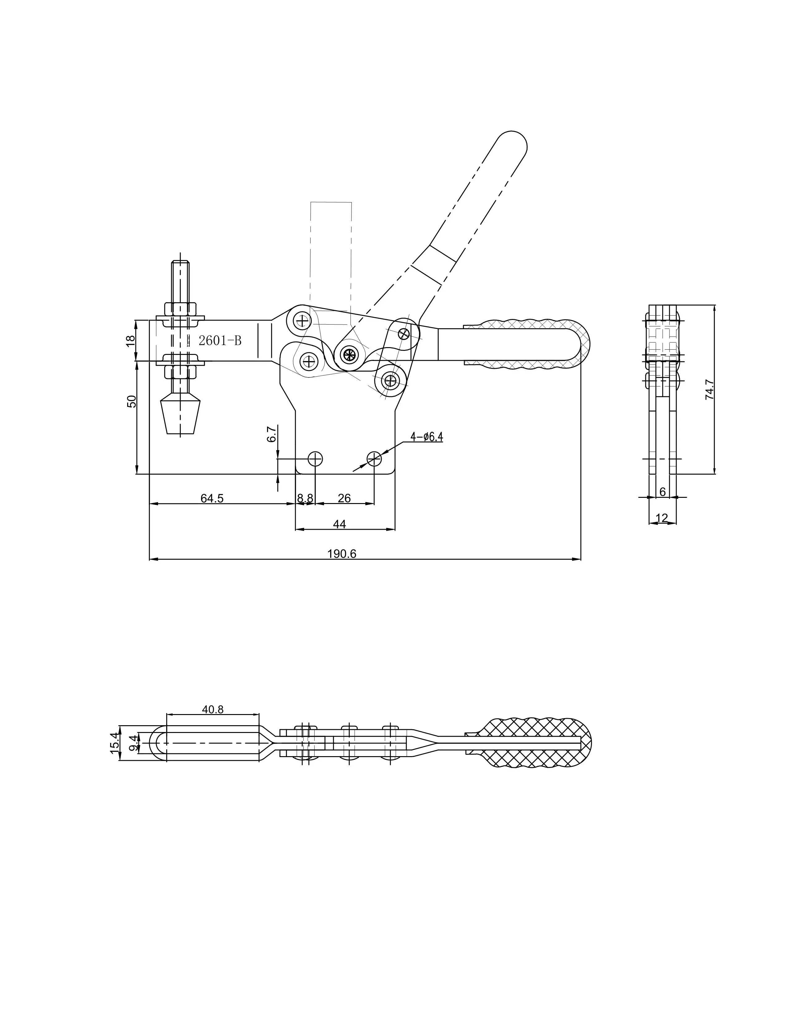 Прижим шарнирно-рычажный Арт. CH-2601B