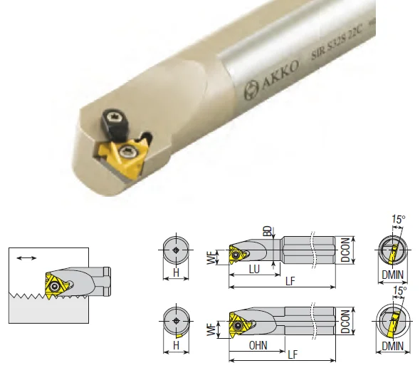 SIR/L S32S 22C Державка для нарезания наружной резьбы 