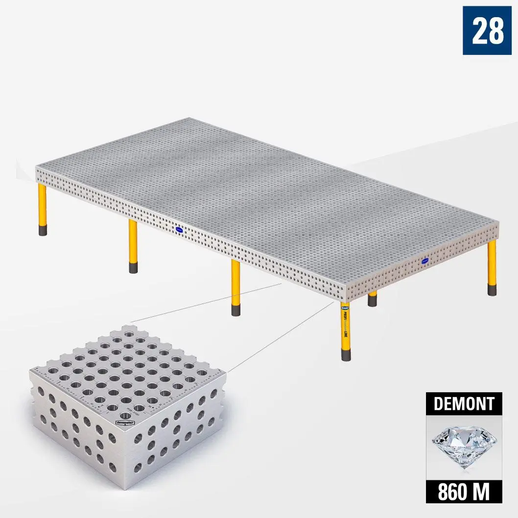 PROFI Premium LINE PP 3D Сварочный стол 4800х2400 Азотированный DEMONT 860 M Со стандартными опорами