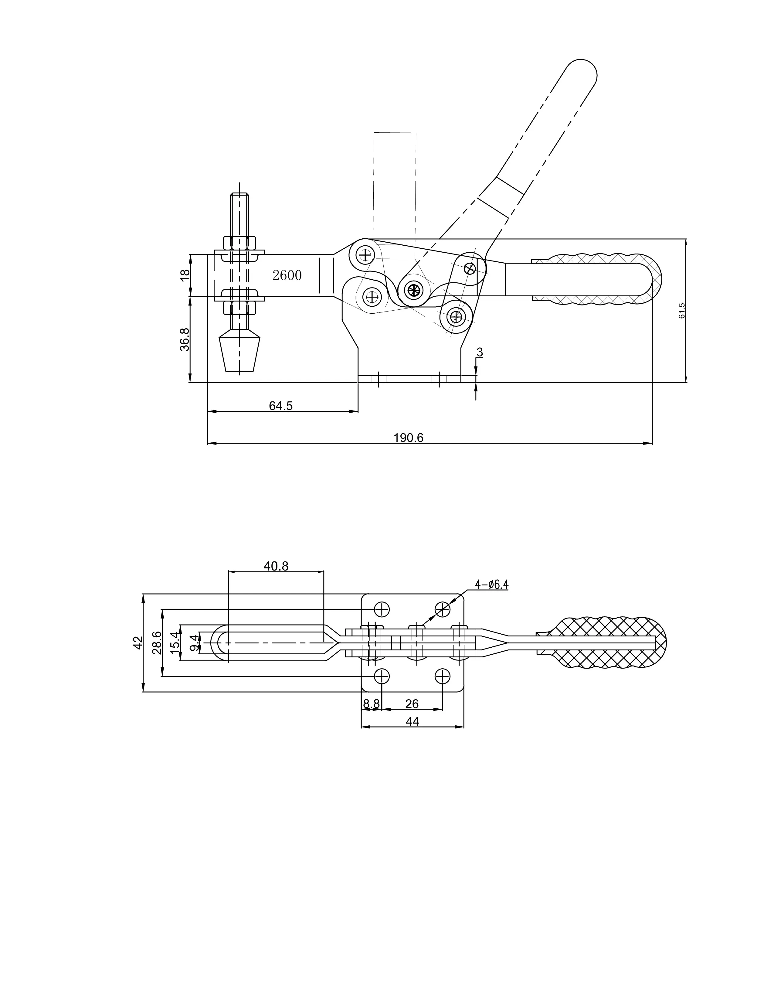 Прижим шарнирно-рычажный Арт. CH-2600