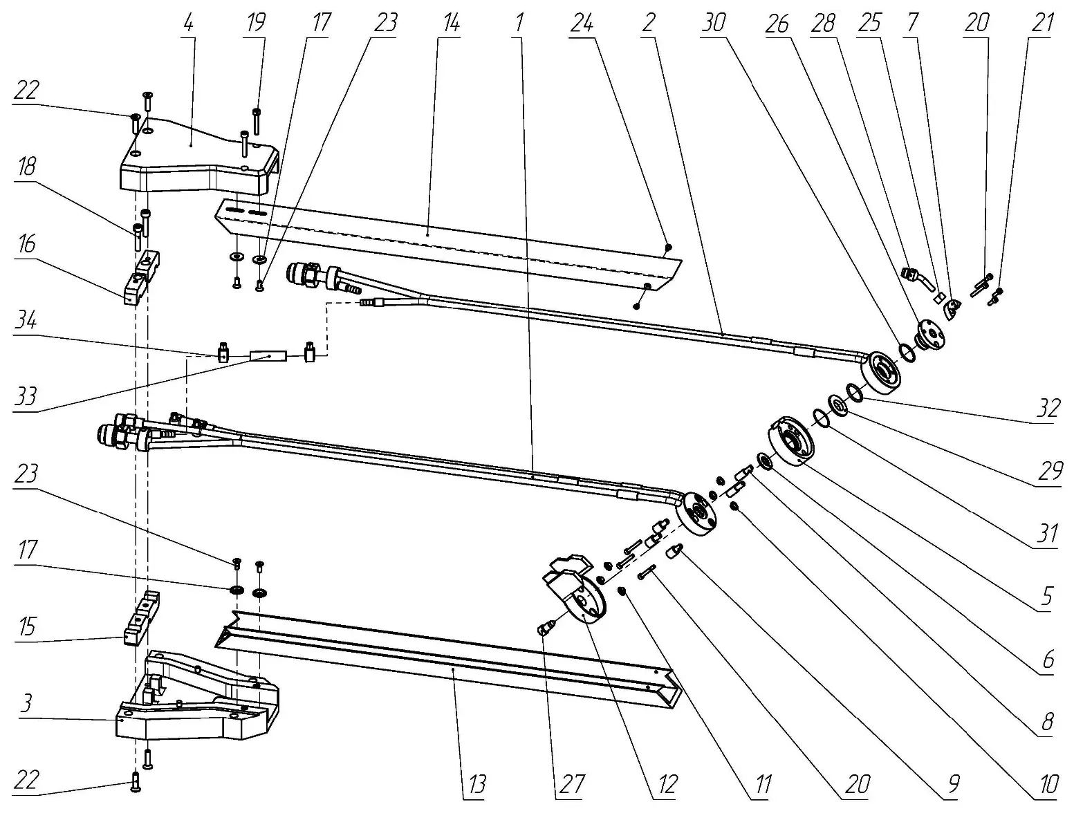 Взрыв-схема плазмотрона F1-45