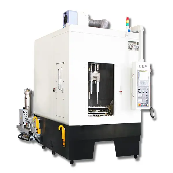 HPJ-DB Двухшпиндельный водоструйный станок высокого давления для снятия заусенцев с ЧПУ