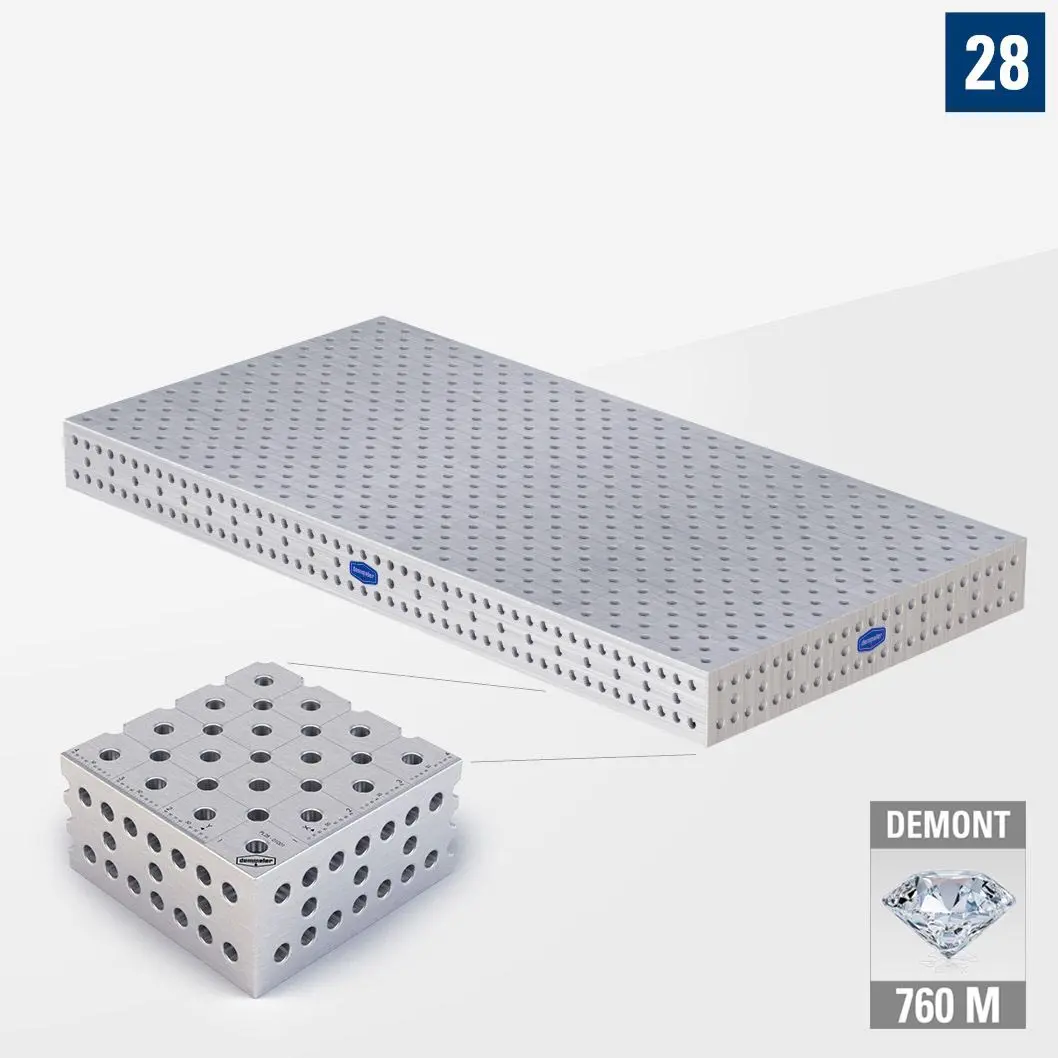 PROFIPlusLINE PL 3D Сварочный стол 28 2400х1200 Азотированный DEMONT 760 M без опор PL28-01003-500