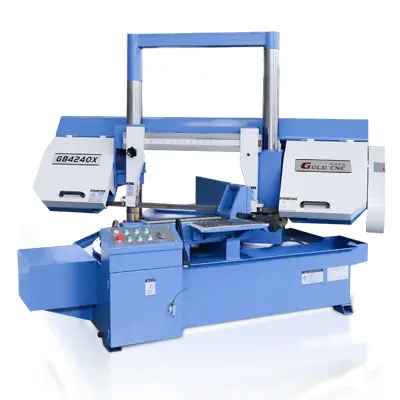 Полуавтоматический двухстоечный ленточнопильный станок по металлу GB4240X-45