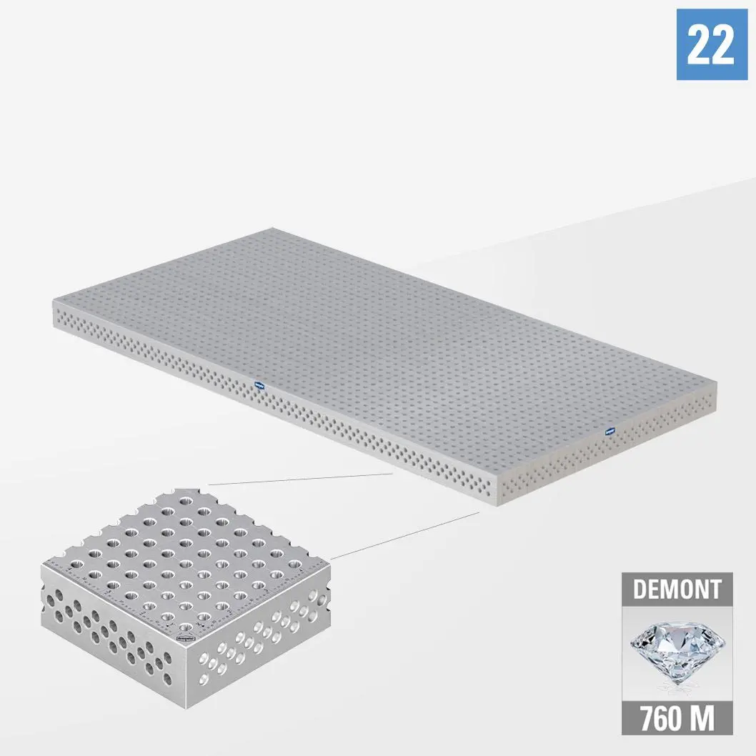 PROFIPremiumLINE PP 3D Сварочный стол 22 3000х1500 Азотированный DEMONT 760 M без опор PP22-01004-50