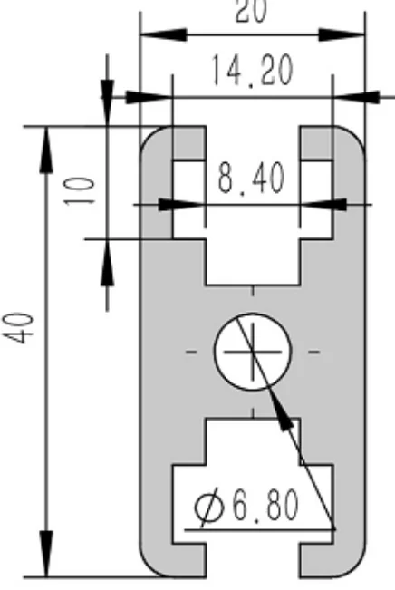 2040-8G Алюминиевый конструкционный профиль анодированный