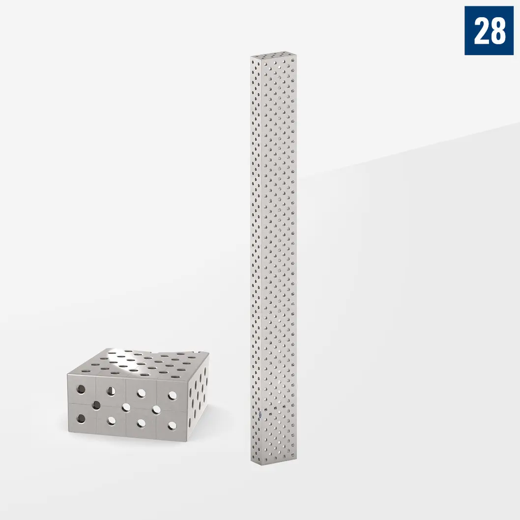 Промежуточный U-образный блок сталь. Торцевые стороны - Диагональная сетка L4000 400х200 D28-04002-2