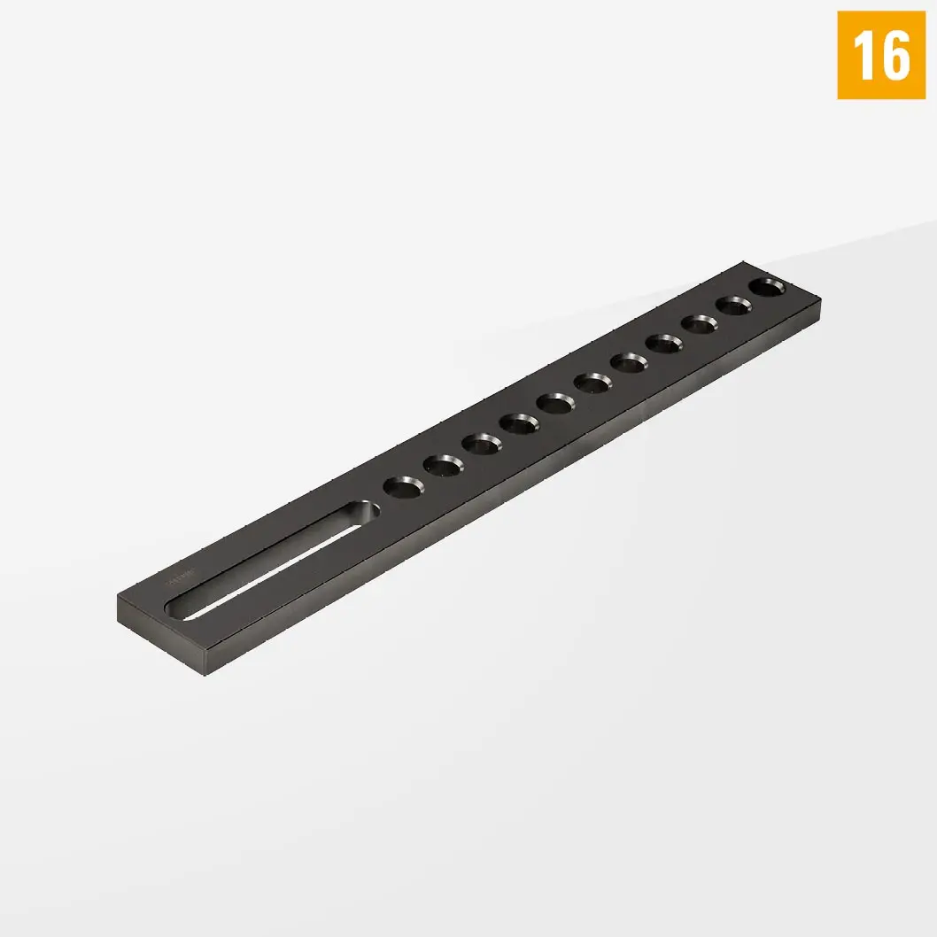 Стопорная планка L400 Сталь с отделкой чернением D16-05003-001