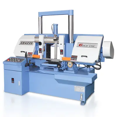 Полуавтоматический двухстоечный ленточнопильный станок по металлу GB4235