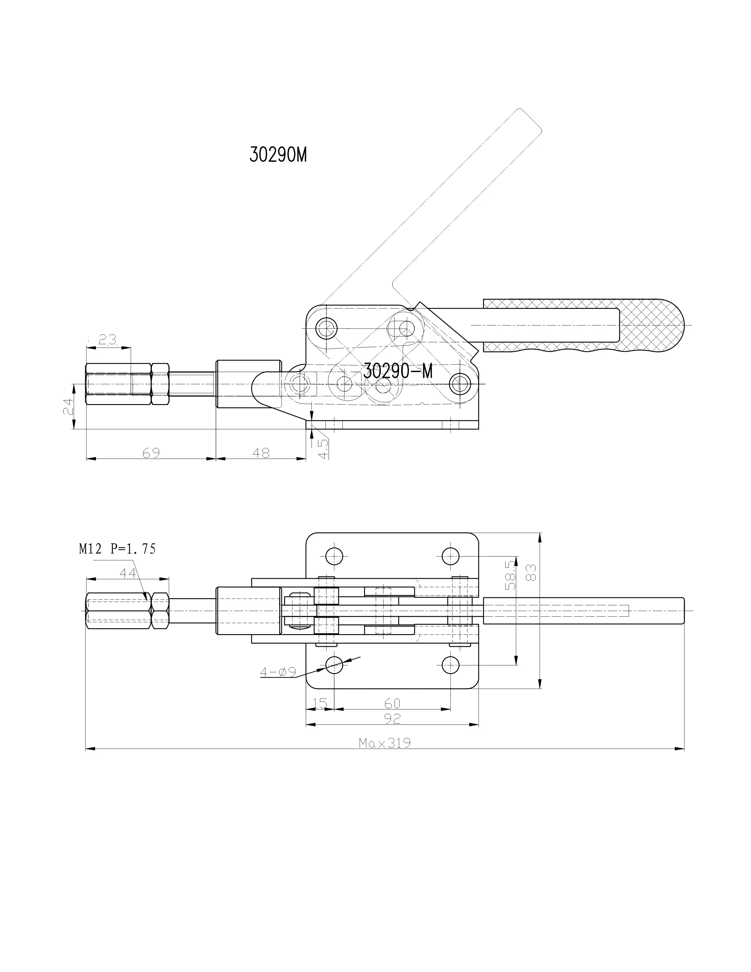 Прижим шарнирно-рычажный Арт. CH-30290M
