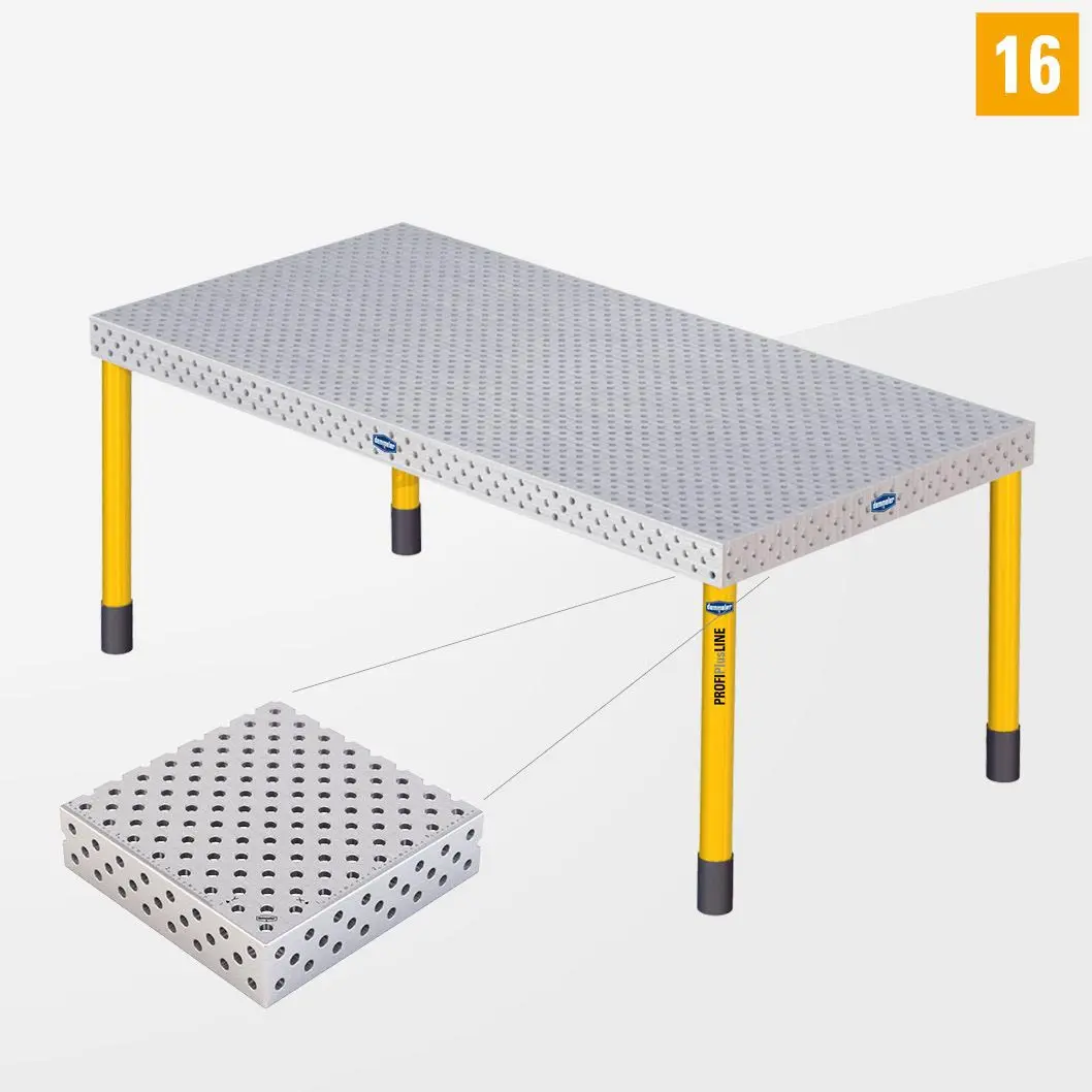 PROFIPlusLINE PL 3D Сварочный стол 16 2000х1000 Стандартное исполнение Со стандартными опорами