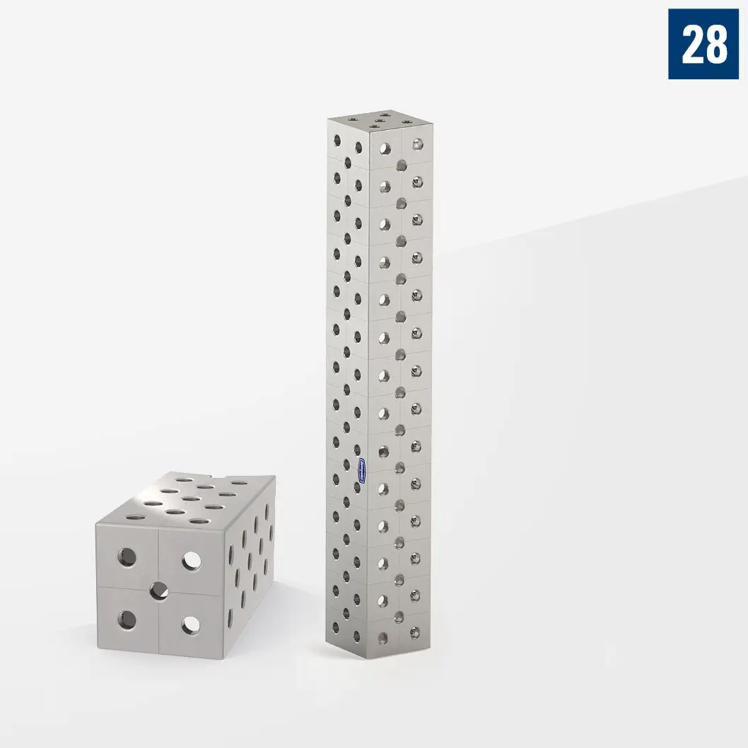 Промежуточный U-образный блок сталь. Торцевые стороны - Диагональная сетка L1500 200х200 D28-04002-0