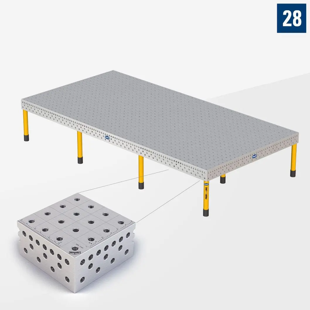 3D Сварочный стол PE28 4800х2400 Стандартное исполнение Со стандартными опорами PE28-11085-001