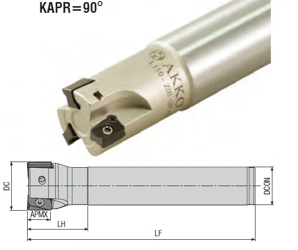 AEM90-AN11-D22-W20-L150-Z02 S-тип концевая фреза