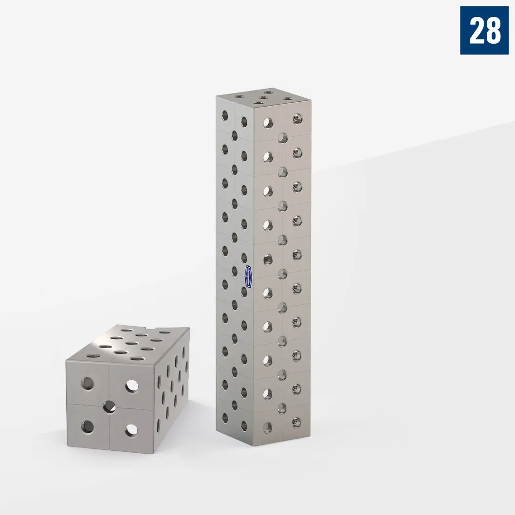 Промежуточный U-образный блок сталь Закаленный. Торцевые стороны - Диагональная сетка L1000 200х200 