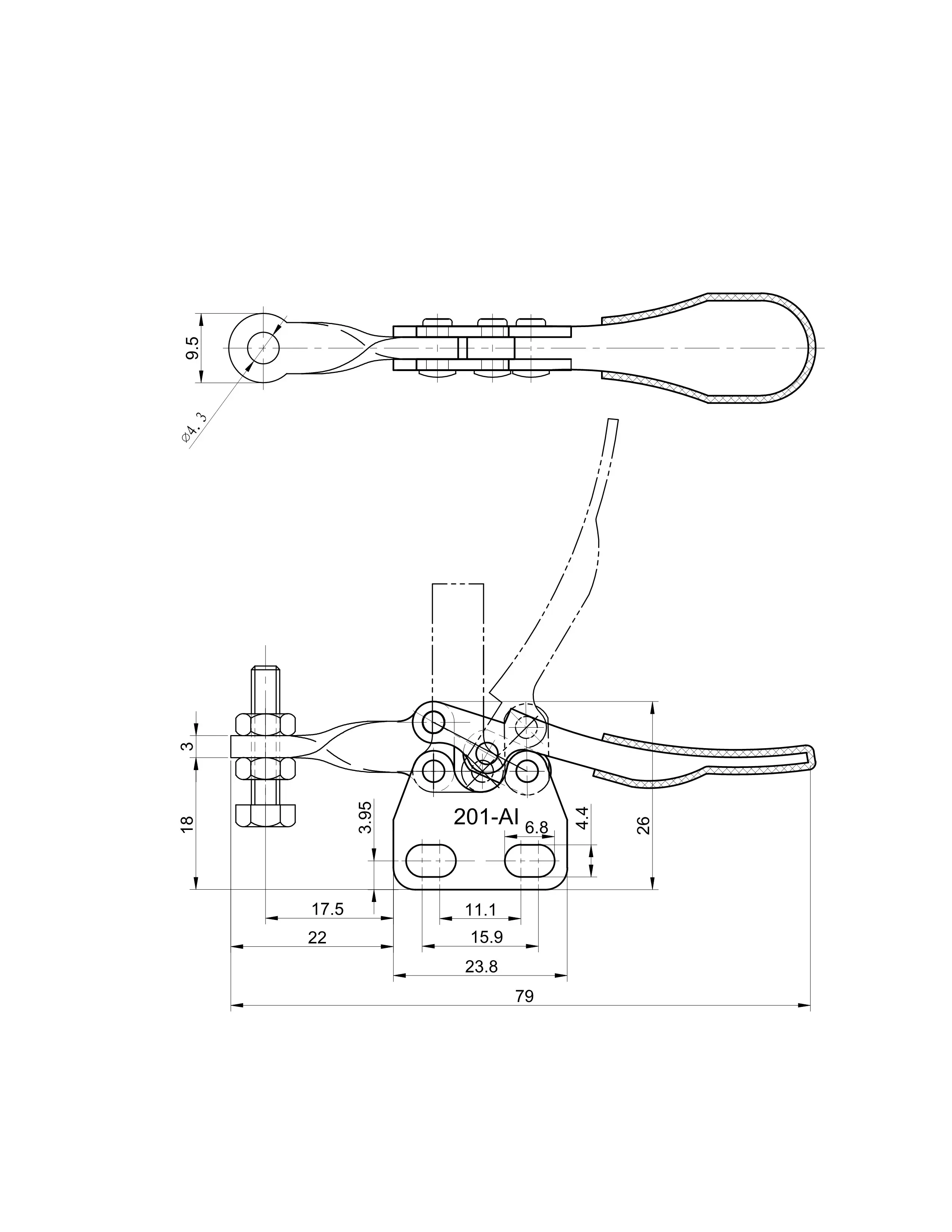Прижим шарнирно-рычажный Арт. CH-201AI