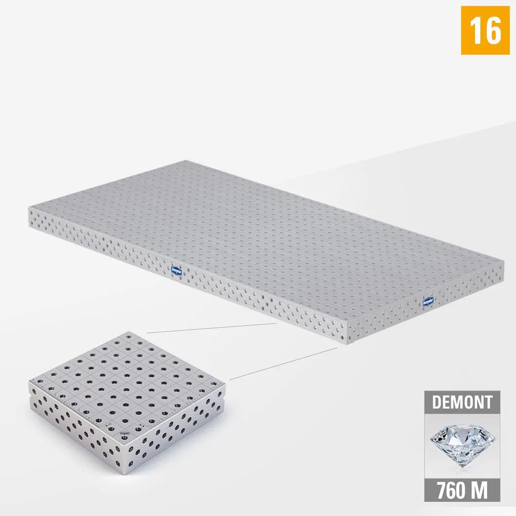 PE 3D Сварочный стол 16 2000х1000 Азотированный DEMONT 760 M без опор