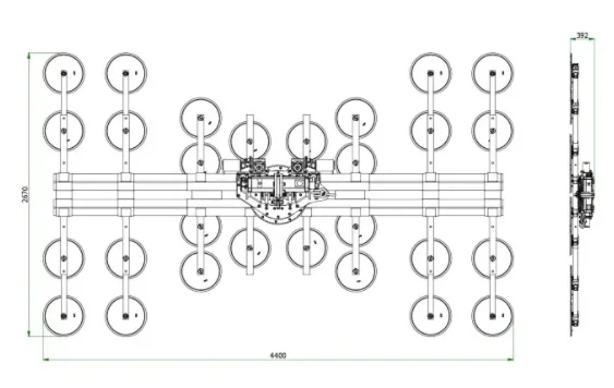 GLE3000 Вакуумный телескопический подъемник с наклоном 90 град г/п 3000 кг