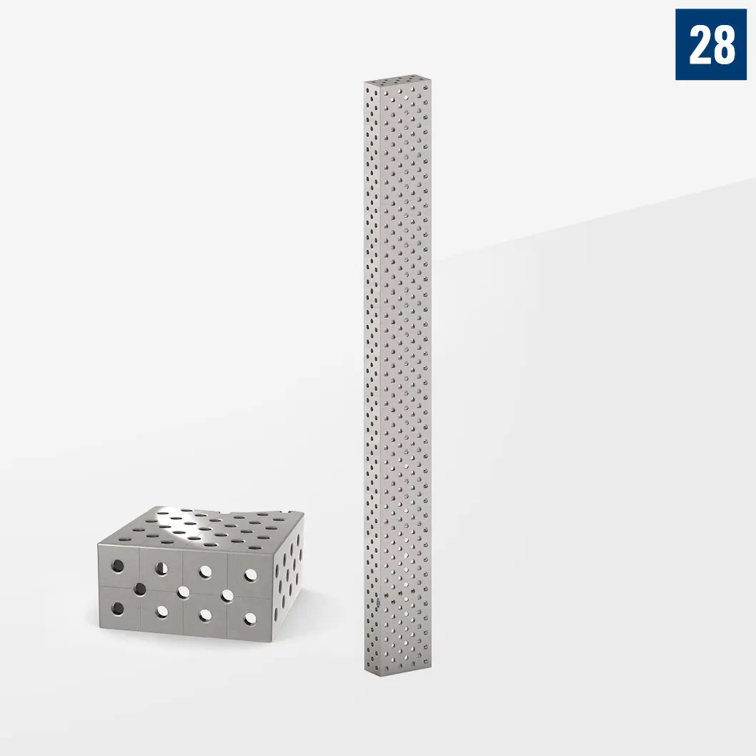 Промежуточный U-образный блок сталь Закаленный. Торцевые стороны - Диагональная сетка L4000 400х200 