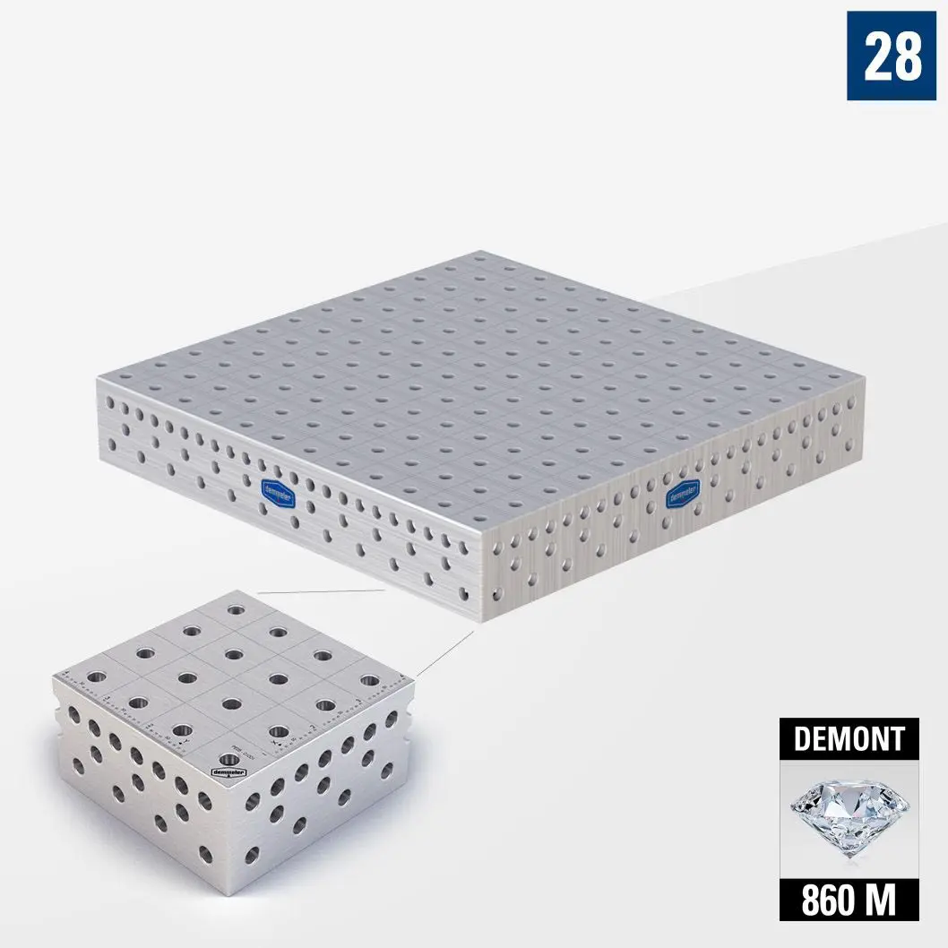 3D Сварочный стол PE28 1200х1200 Азотированный DEMONT 860 M без опор PE28-01056-700
