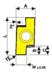 Твердосплавная сменная пластина для обработки канавок и отрезки 6GR/L-100