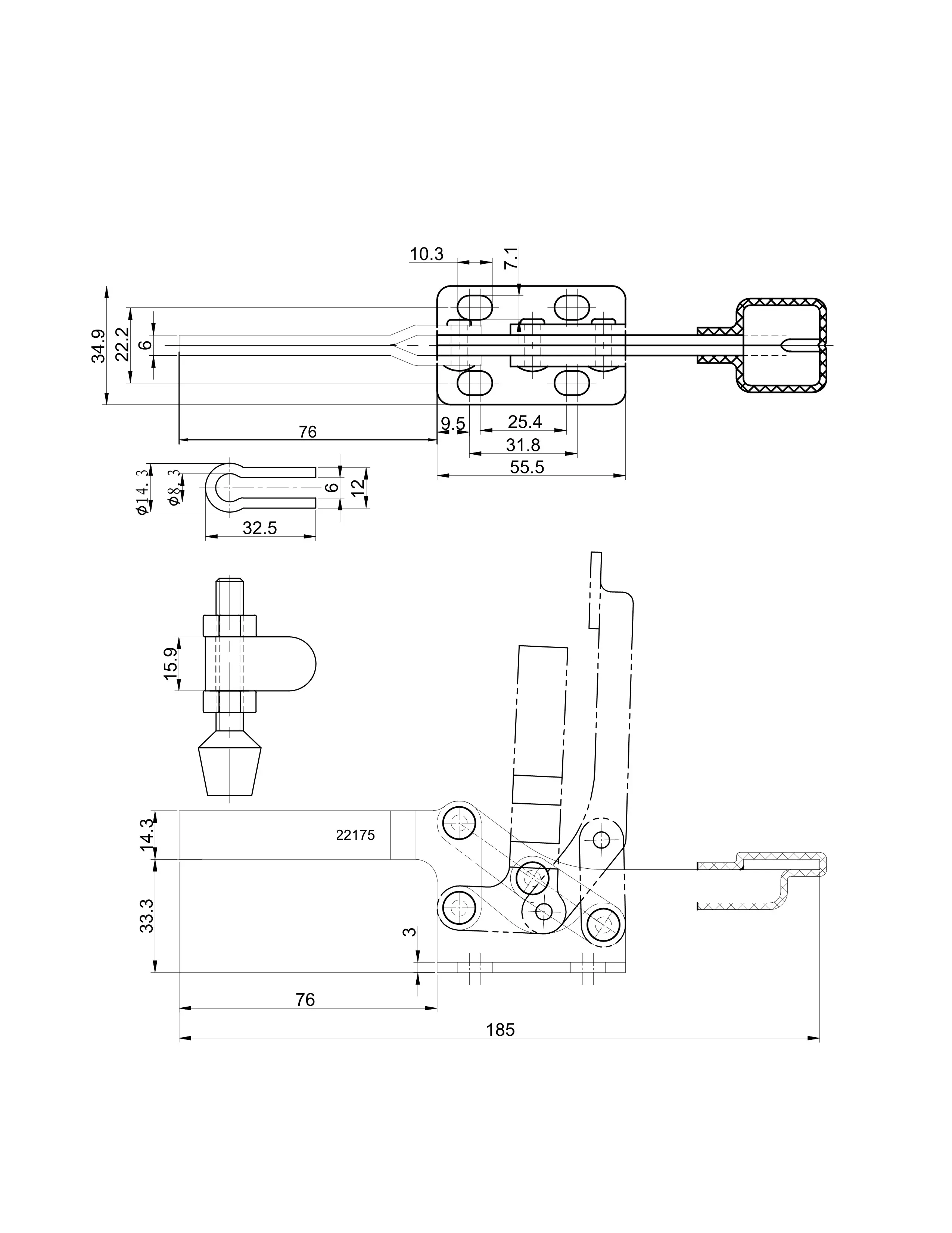 Прижим шарнирно-рычажный Арт. CH-22175